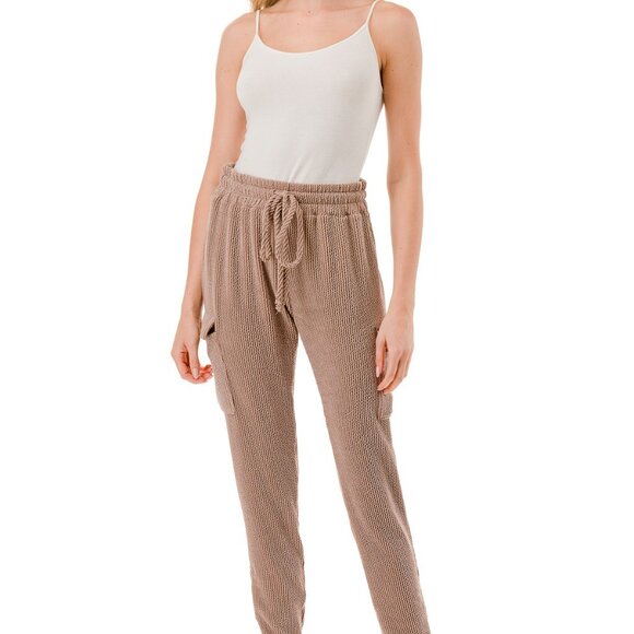 Ariella Cargo Pocket Jogger- Taupe - Picture 2 of 4